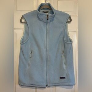Patagonia Synchilla Women’s Vest Light Blue Size Small Full Zip Polyester